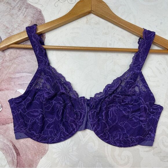 Bali Other - Bali Women's Lace Desire 6543 Purple Lace Bra Size 36DD